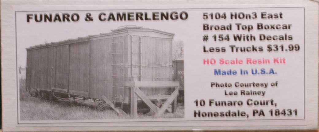 (image for) HOn3 EBT Wood Boxcar no. 154 Kit
