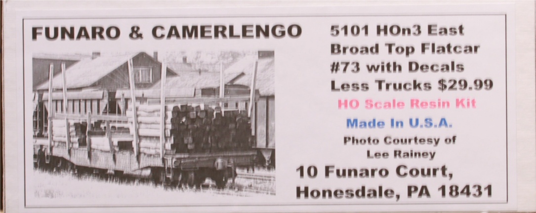 (image for) HOn3 EBT Fishbelly Steel Flatcar no. 73 Kit