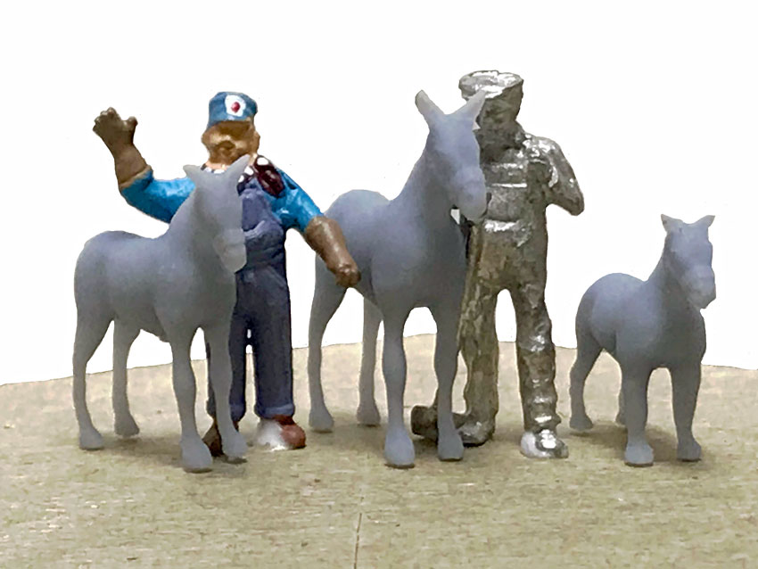 (image for) HO Scale Mules and Burros