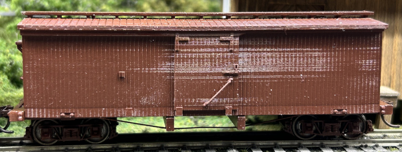 (image for) HO EBT 1875 Wood 26 ft. Box Car Body