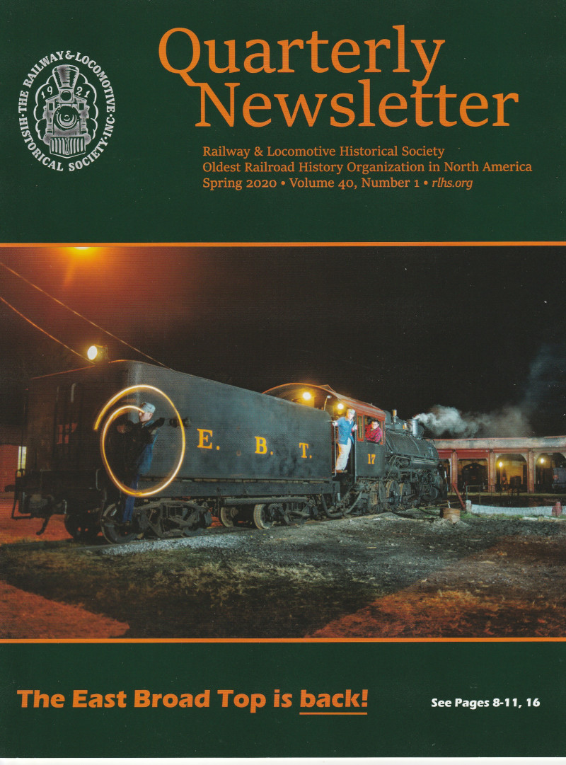 (image for) Railway and Locomotive Historical Society Newsletter - Spring 20